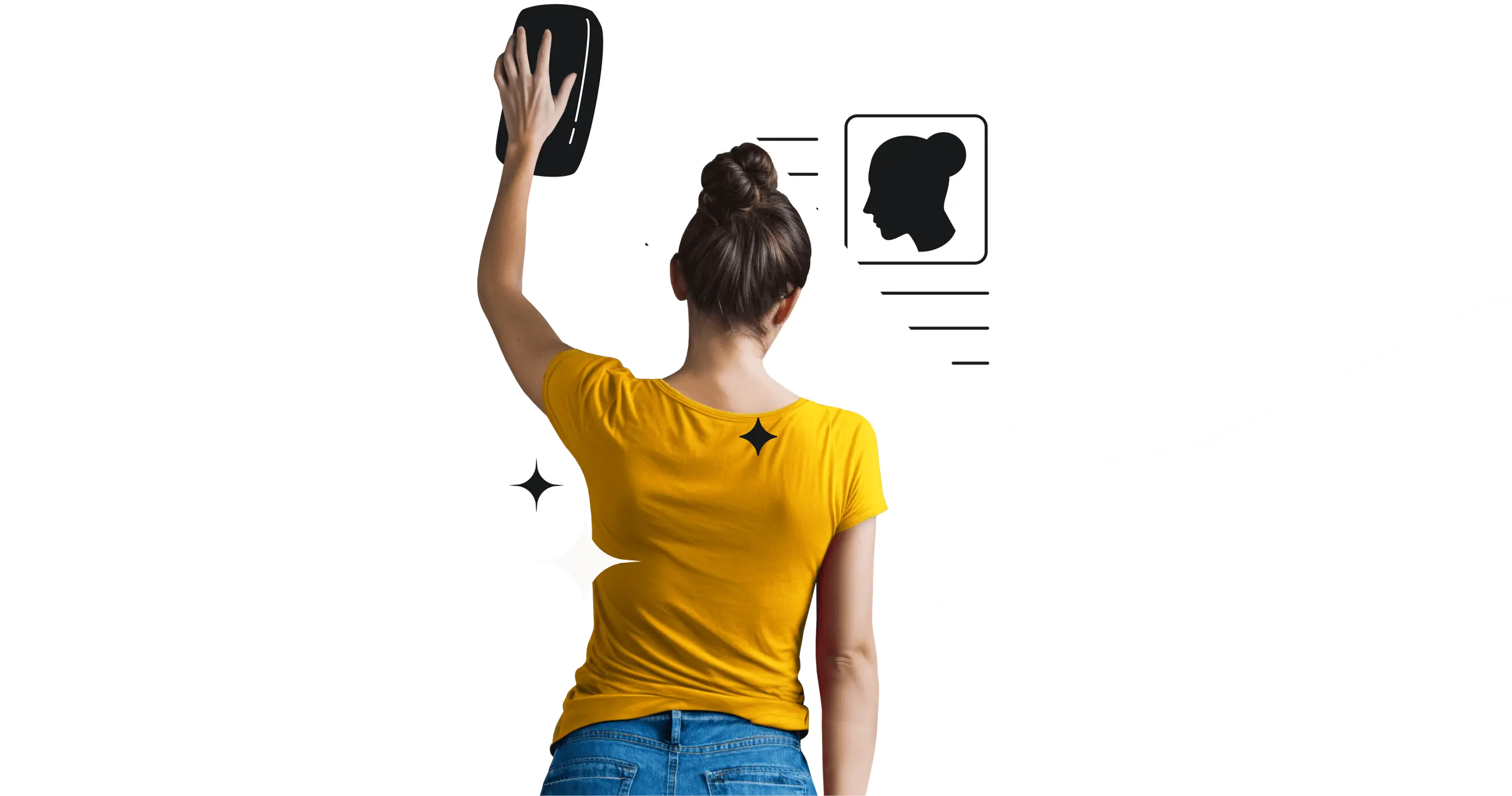 一个人正在删除自己的个人资料。